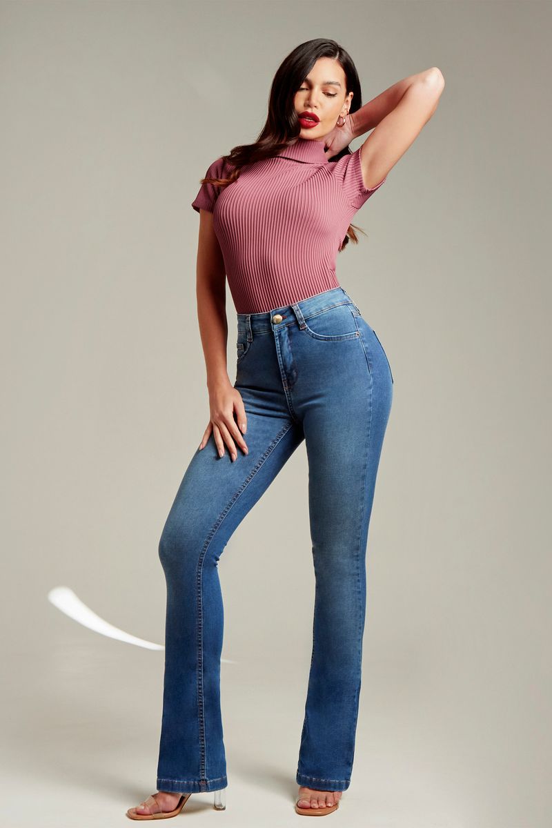 Calça Jeans Ultra Modeladora Flare Escura - Modab