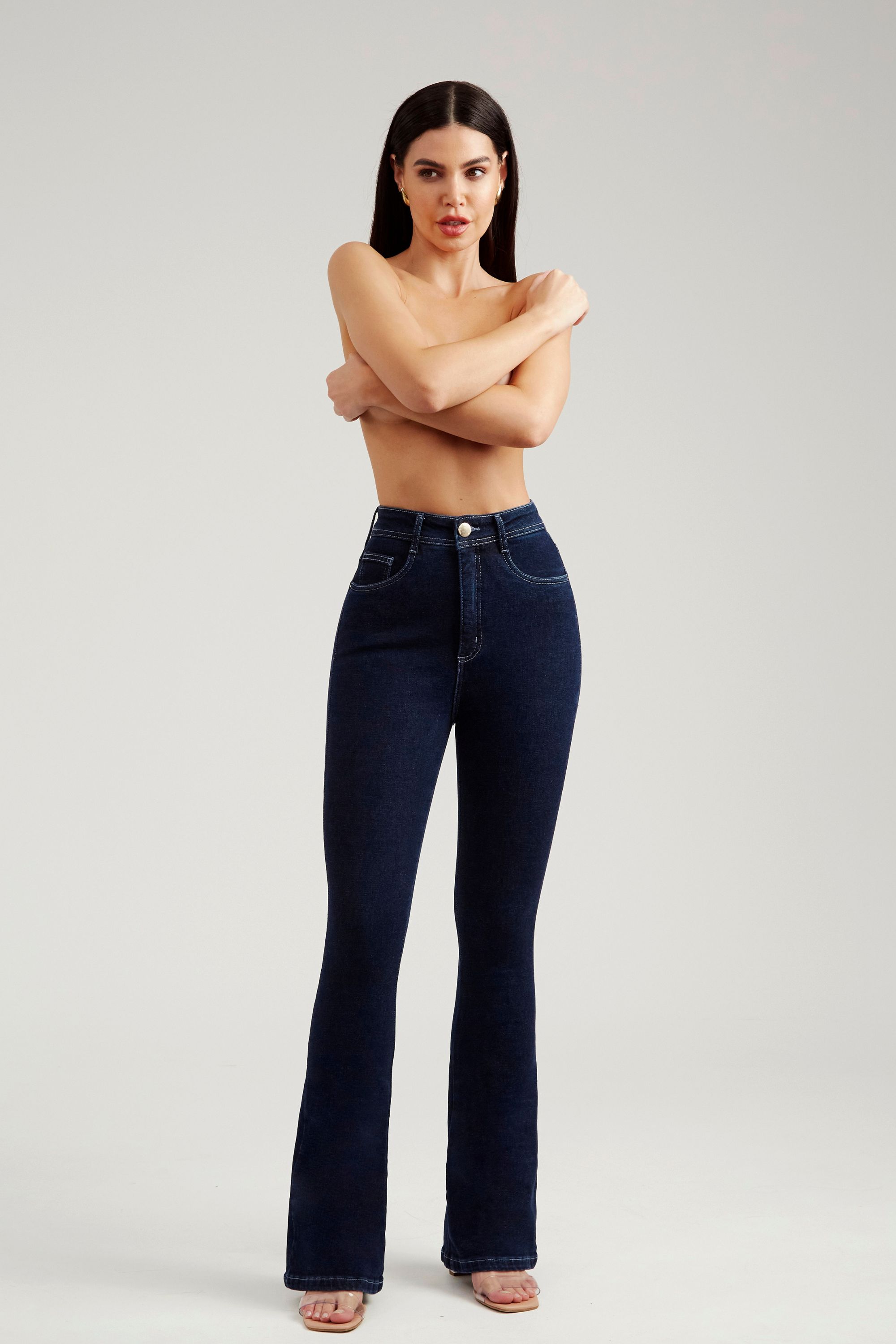Calça Jeans Flare Ultra Modeladora Clara BL0709 - Lizare Moda Feminina