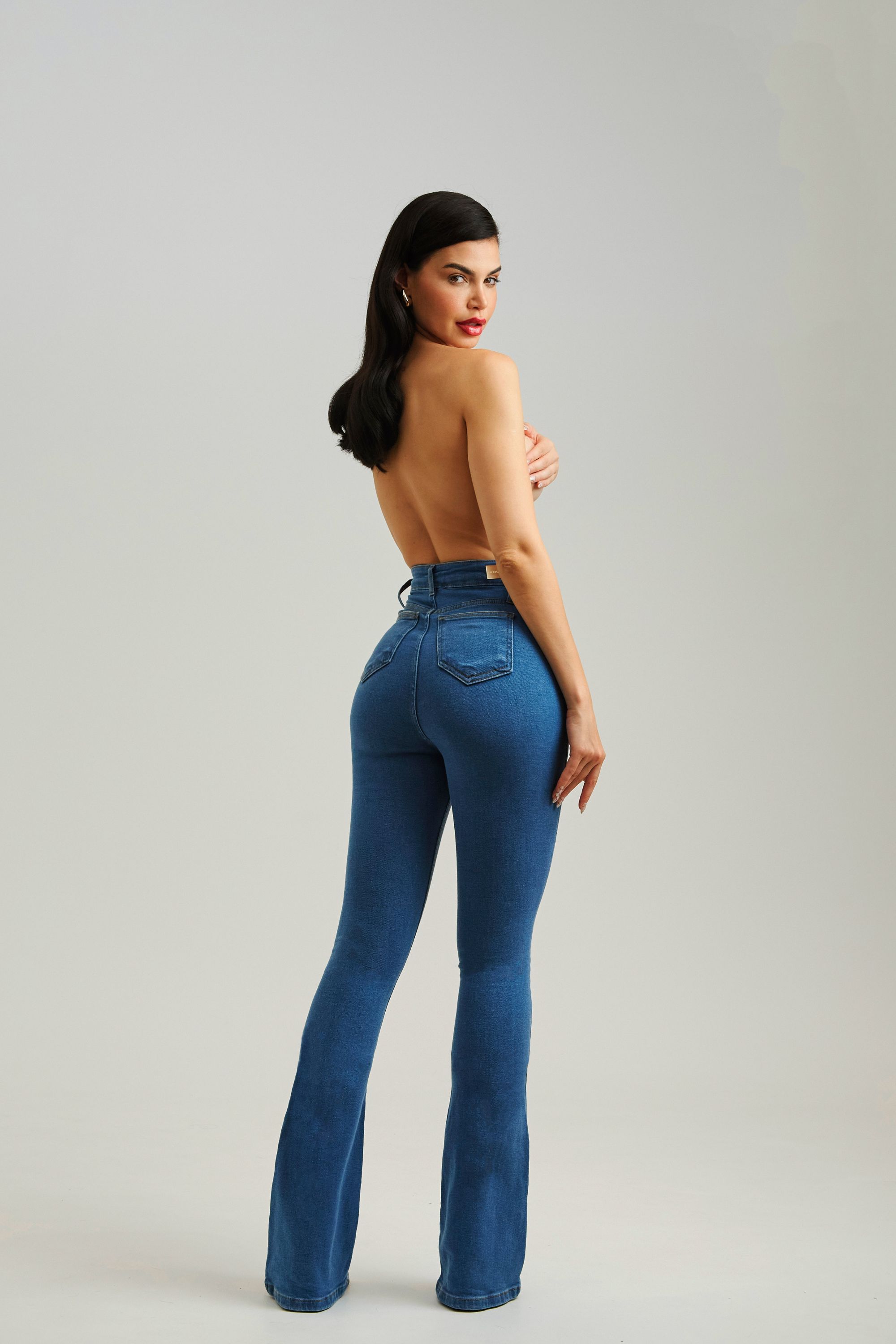 Calça Flare Jeans Canellado em Promoção na Americanas
