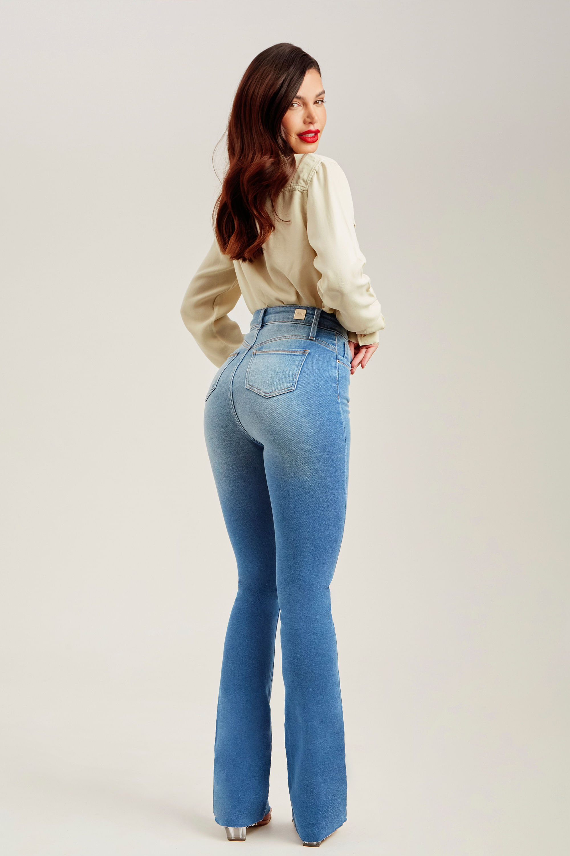 Valentina High Rise Flare Jeans - Dark Denim