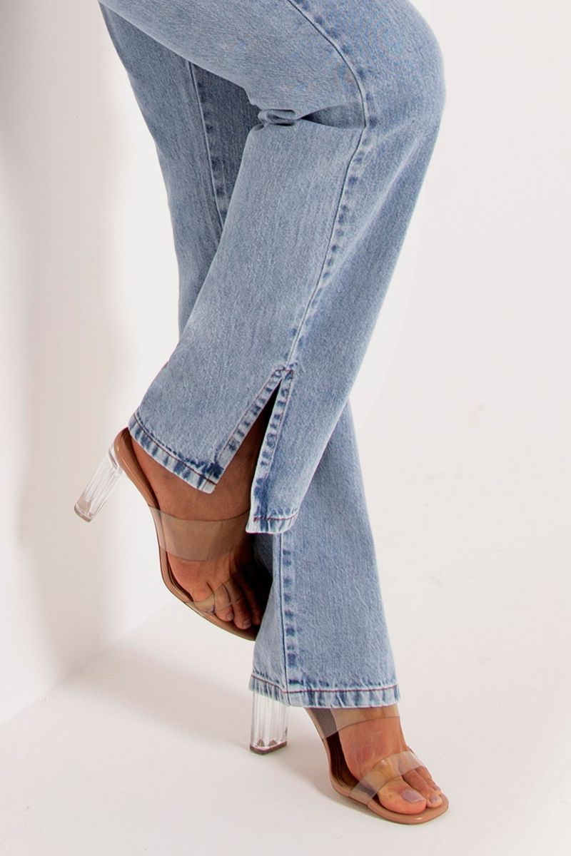 Saia Jeans Modeladora Cintura Alta Clarinha - Modab