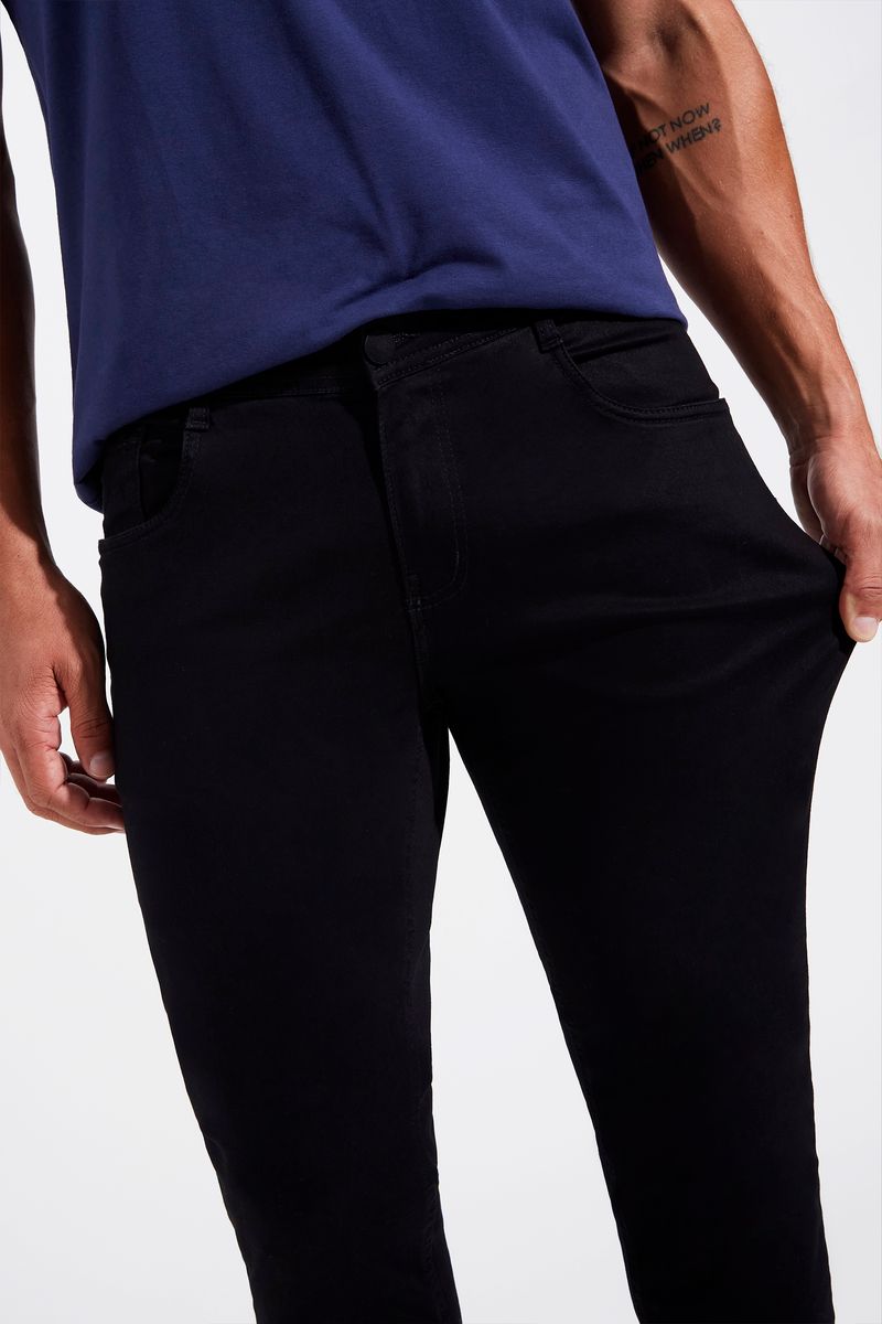 CALÇA JEANS ALFAIATARIA PRETO QUE NÃO DESBOTA CH37 - Desejo Jeans