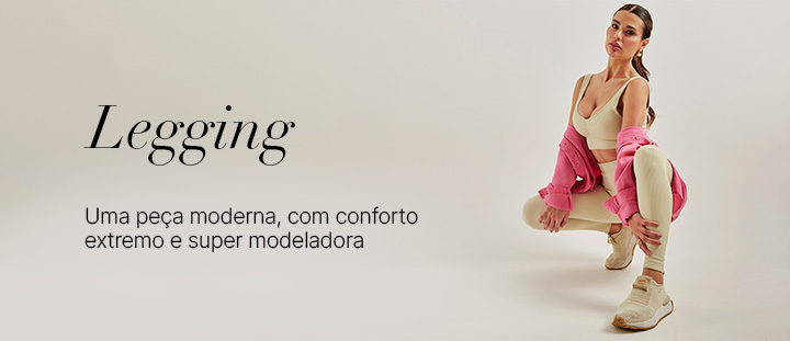 Calça Legging Modeladora Preta Zíper 03 - Empina Bumbum e Comprime